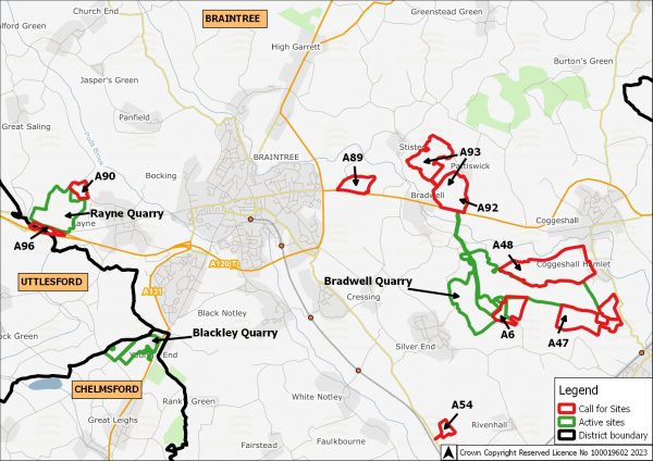 Braintree District gravel maps 1